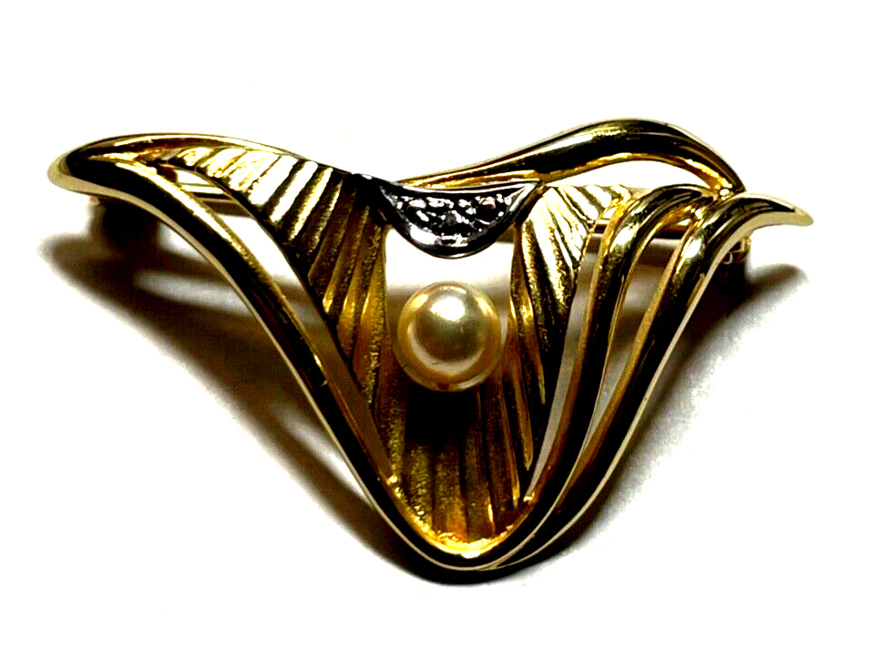 TEKA Klassische Eleganz Brosche Anstecknadel vintage Amerik. Double wie neu!!!6