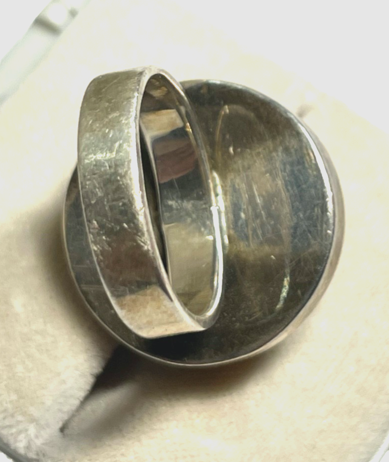 925 Sterling Silber Ring buntes Schneckenhaus Handarbeit Ø 17 mm RG 523