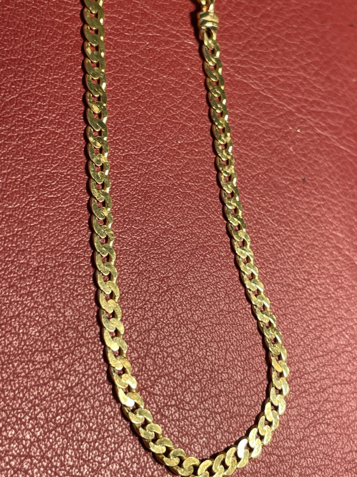 333 Gold 8 K Gelbgold Armband Flachpanzer unisex L 20 cm B 4 mm sehr gepflegt7