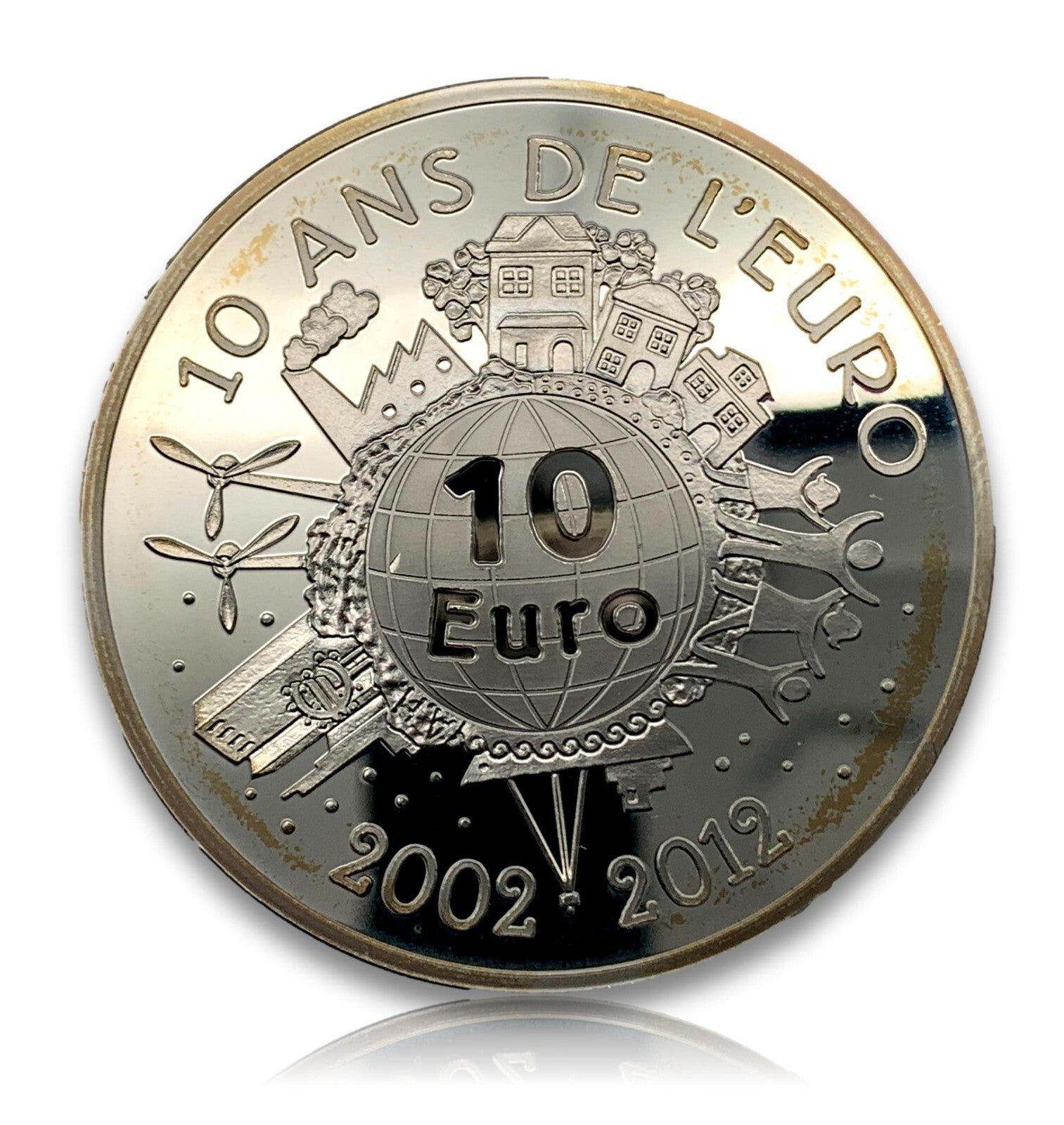 Frankreich - 10 Euro € - 2012 - 10 Jahre Euro - 900er Silber - in Kapsel0