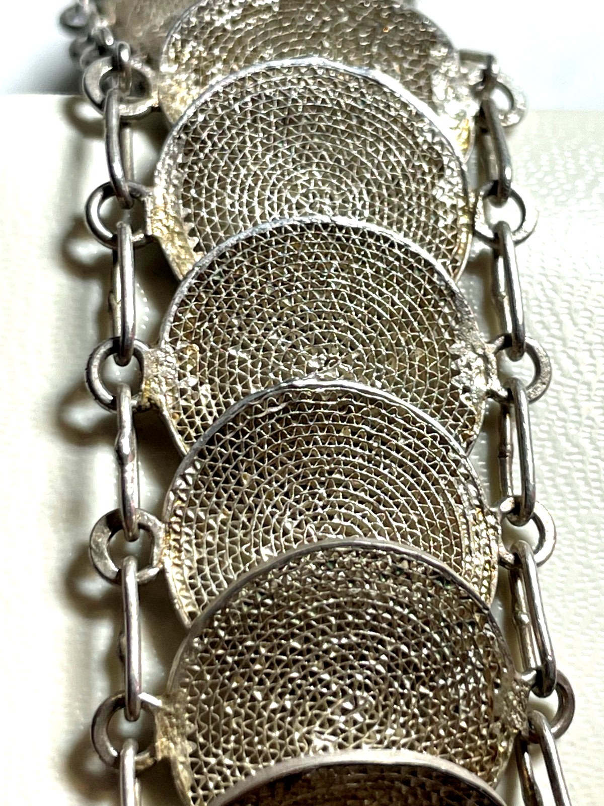 Vintage attraktives Armband Orient Echtsilber feine Handarbeit Breite 24 mm3