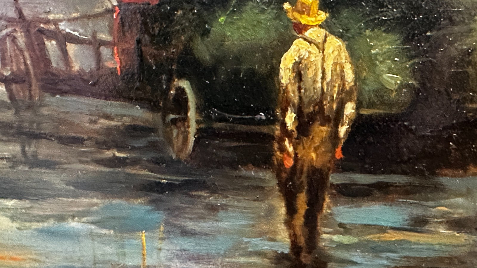 Hartmut Keyser (geb. 1948) – Öl Holz - Schilfernte am See - signiert - gerahmt8