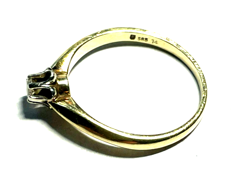 585 Gold 14 K Ring Solitär Brillant 0,2 ct. Juwelier Qualität RG 58 Verlobung7