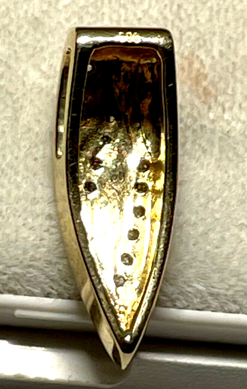 Eleganter 585 Gold 14 K Gold Gleiter Schieber Anhänger 12 Diamanten Juwelier4