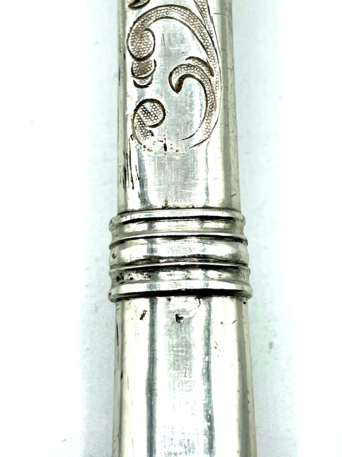 Antik  Biedermeier Silber 1 Vorleger Kelle alte Punzen L 38 cm teilvergoldet6