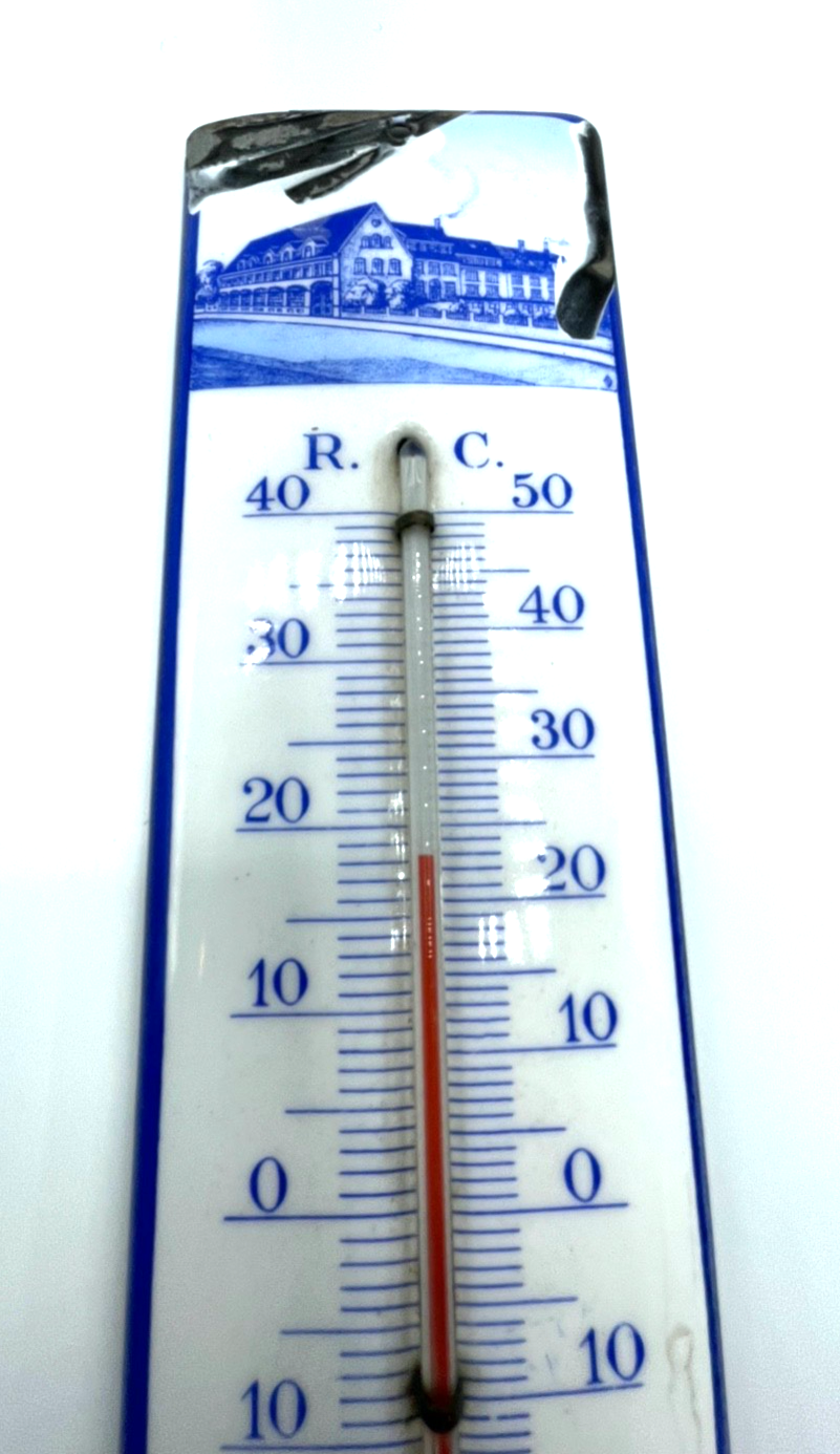 Antik Emaille Thermometer mit Pharma Werbung Göppingen um 1900 Emailware rar !!!3