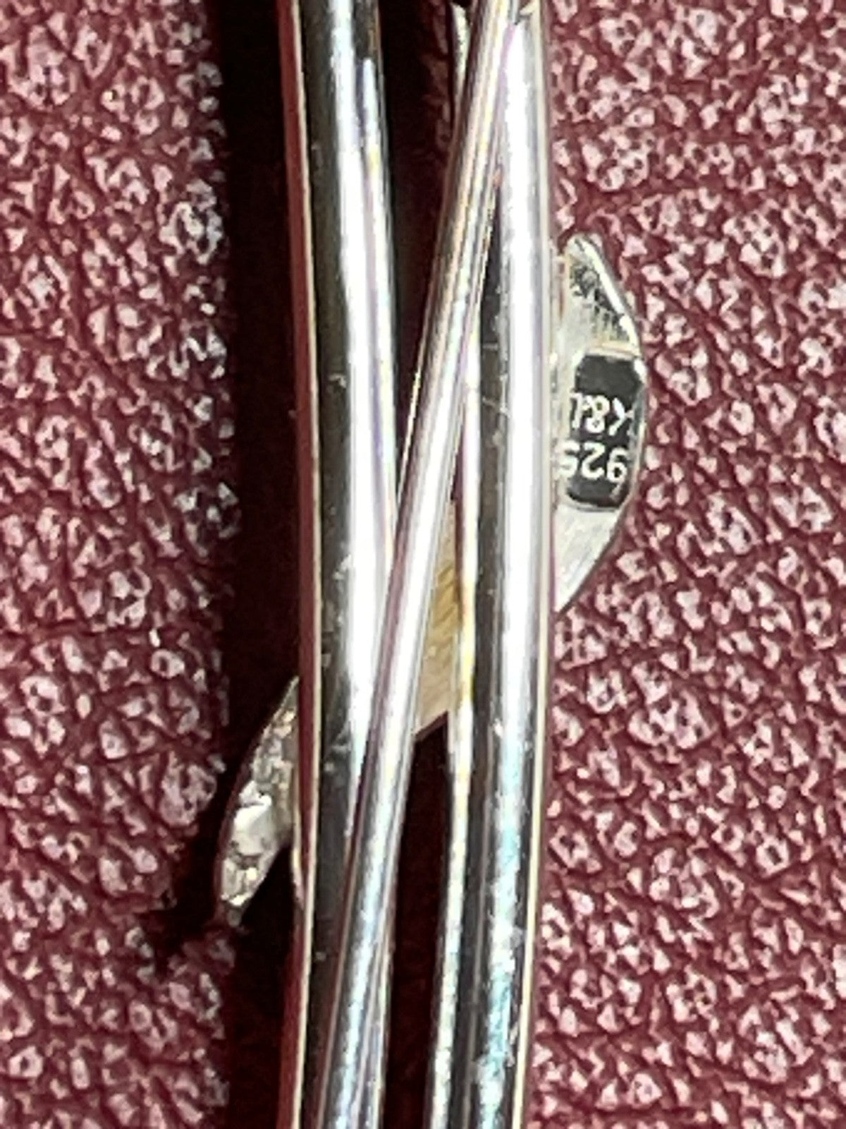 K&L 925 Sterling mega große + moderne Design Anstecknadel 12,5 cm lang gepflegt5