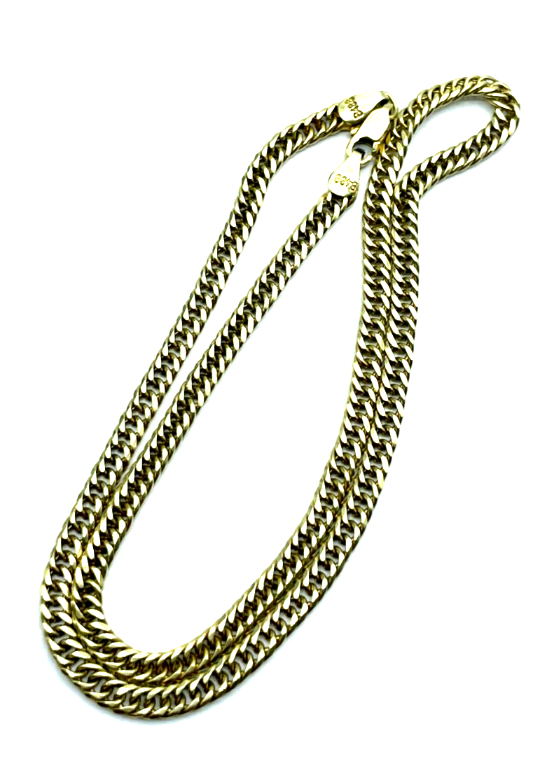 Klassisch 585 Gold 14 K Gold solide Halskette Kette L 40,5 cm B 4 mm  Juwelier6
