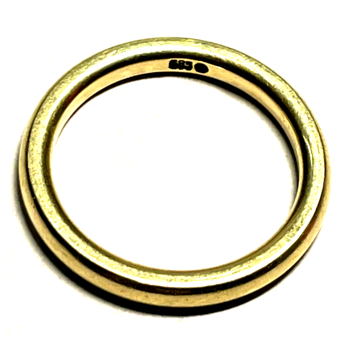 Solider massiver 585 Gelbgold Gold Ring ohne Dekor Purismus halbrund 5,47 Gr.3