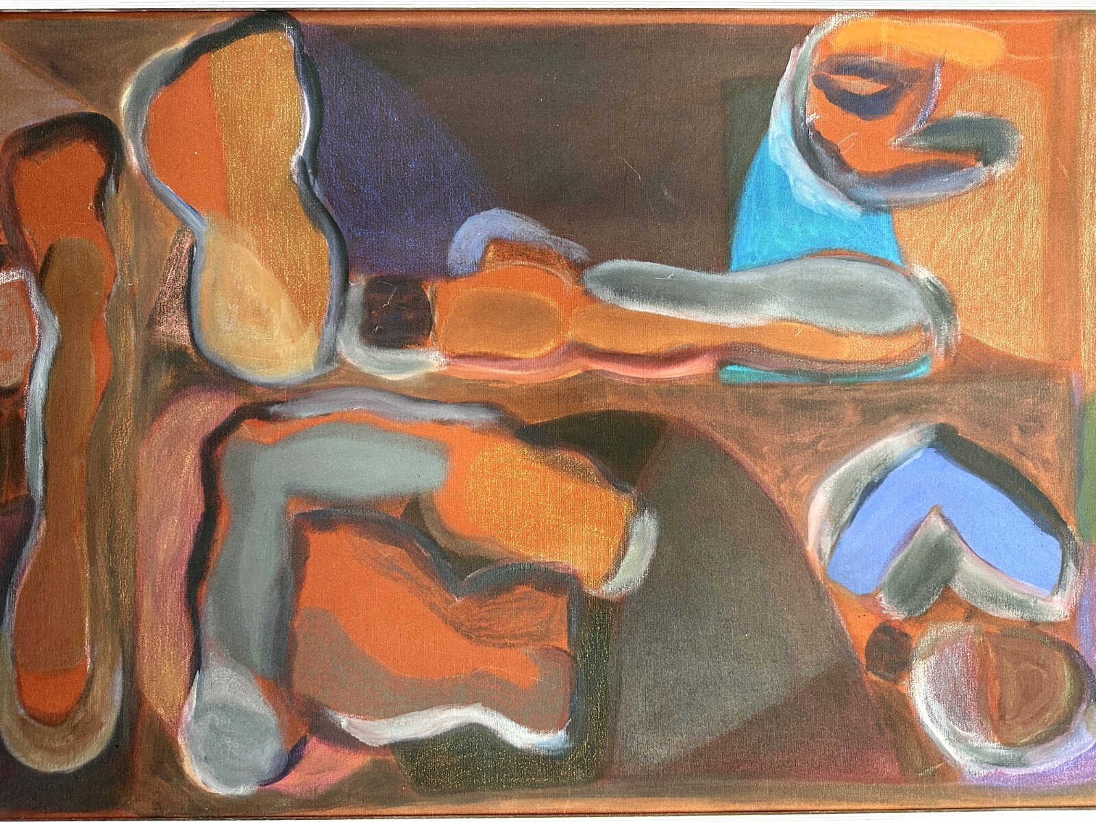 Ulla von Gierke (UvG) - 1986 – Abstrakte Komposition -  Acryl auf Leinwand - sig2