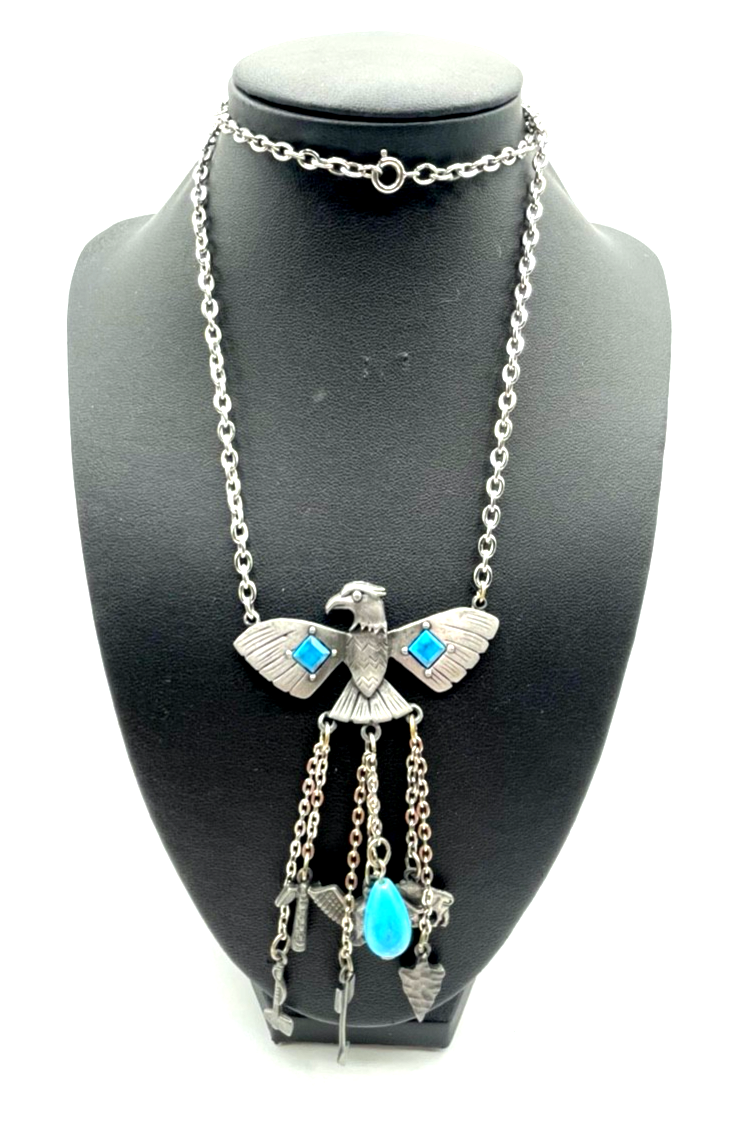 Western Style vintage PARK LANE Halskette attraktive Kette Cowboy Stil L 65 cm1