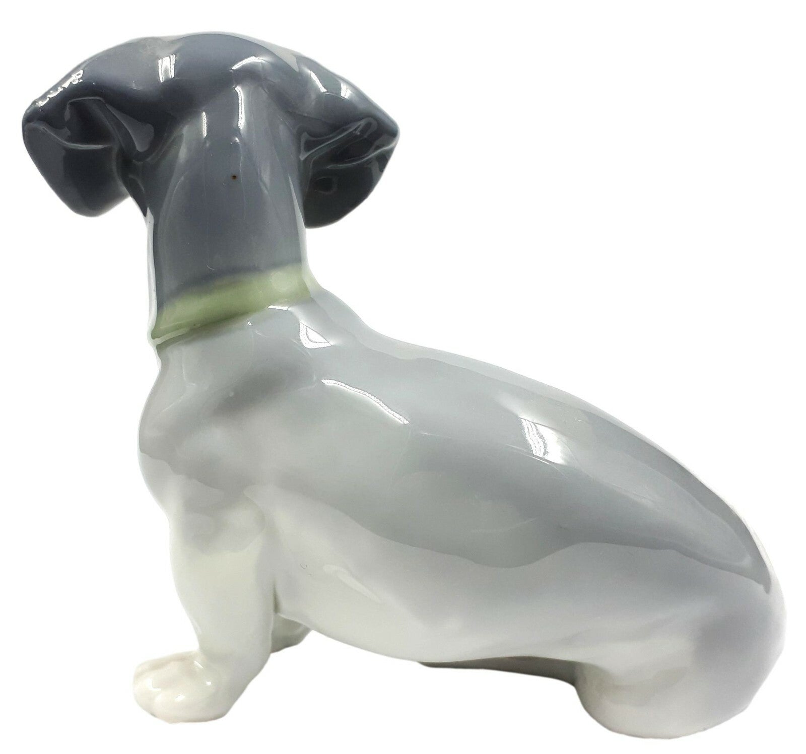 Fritz Pfeffer Gotha - Porzellan Figur - Polychrome Glasur - Hund Dackel sitzend2