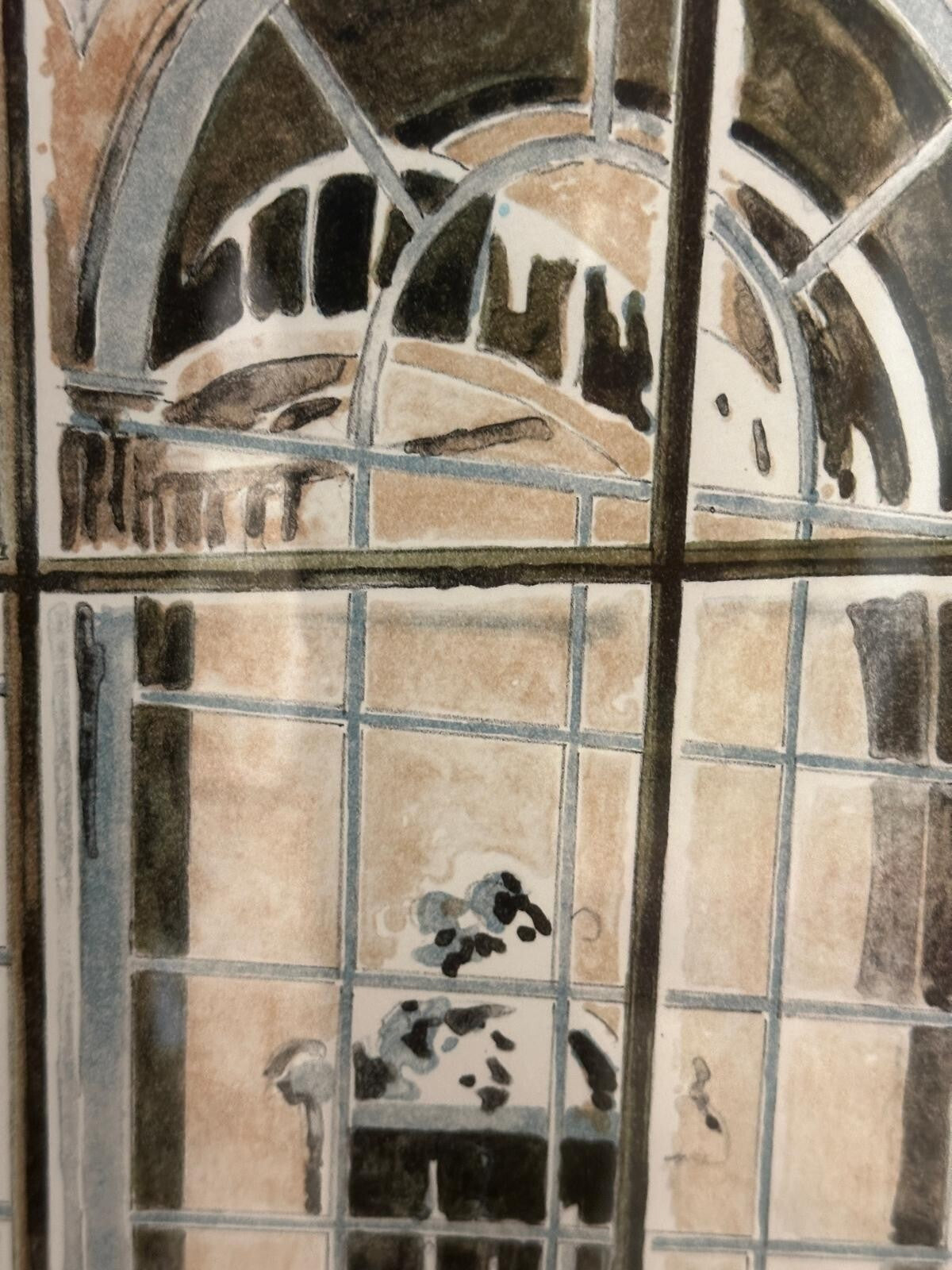 Michael Schreiber 1941-2012 - farbige Lithografie - Palzzo Rosso ´93 - Signiert1