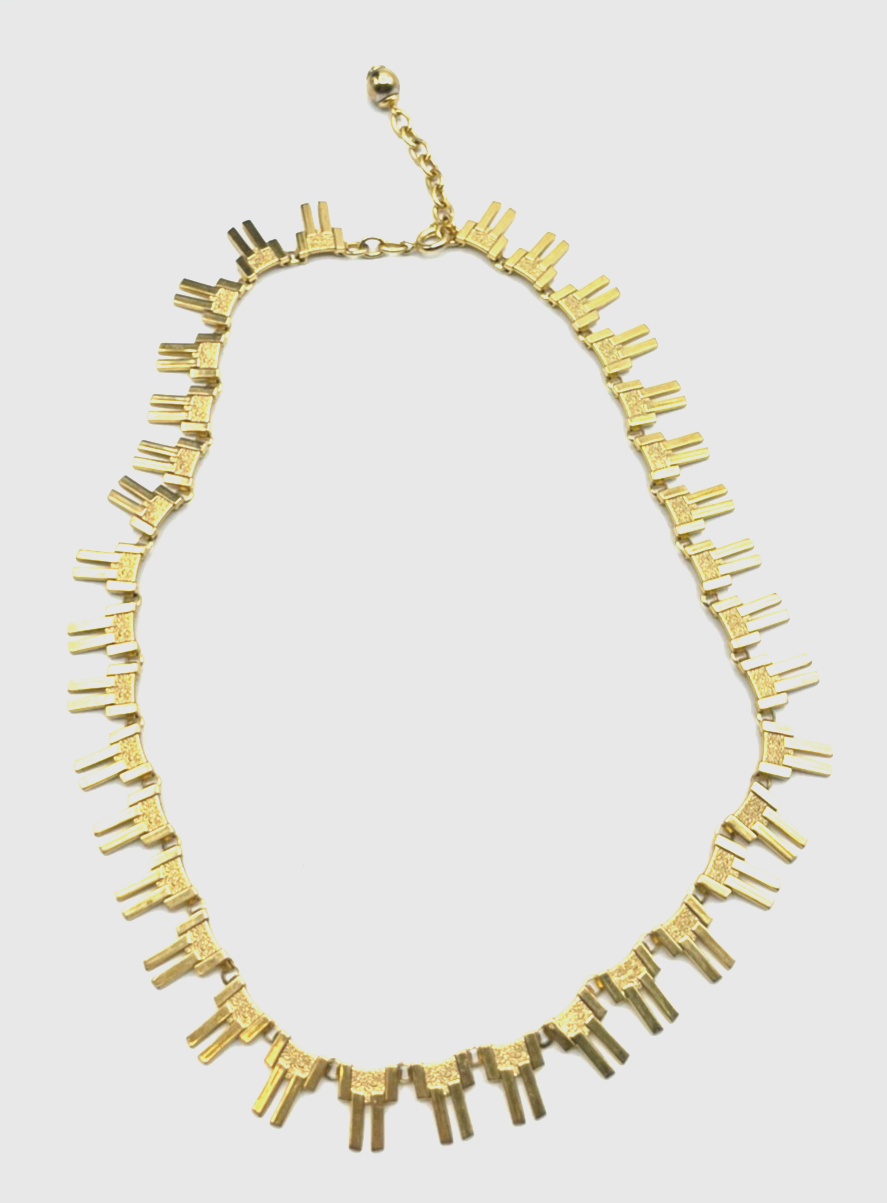 Edle vintage Modeschmuck Statement Halskette vergoldet top gepflegt Qualität !!!1