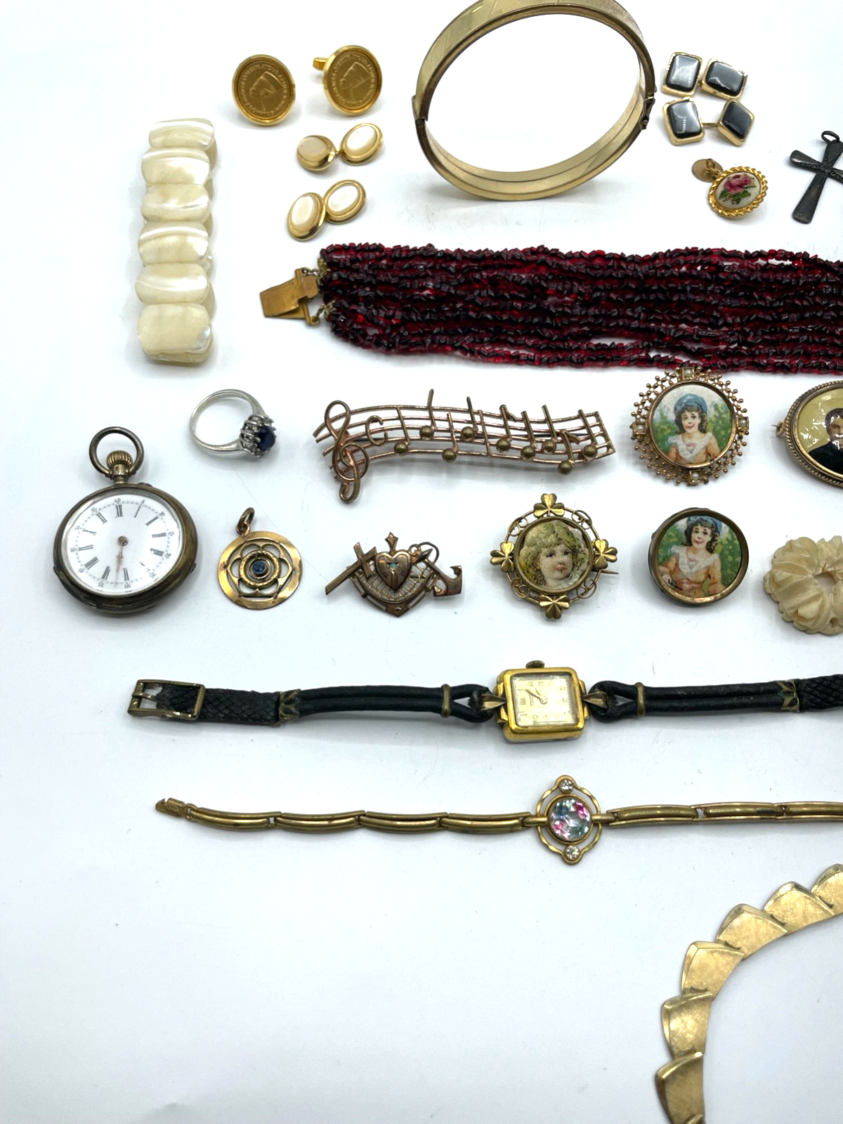 Antik Schmuck Konvolut Golddouble Dubleegold Basteln Umarbeiten + Tragen9