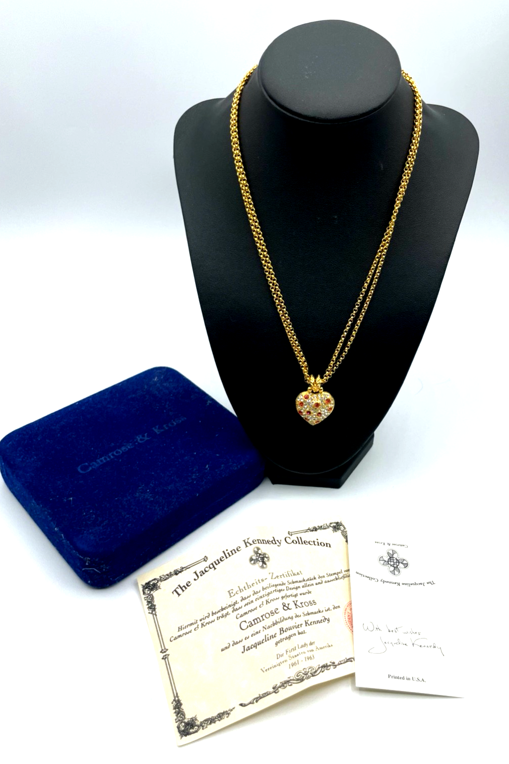 Vintage JBK Jackie Kennedy Camrose & Kross Statement Halskette Box + Zertifikat2