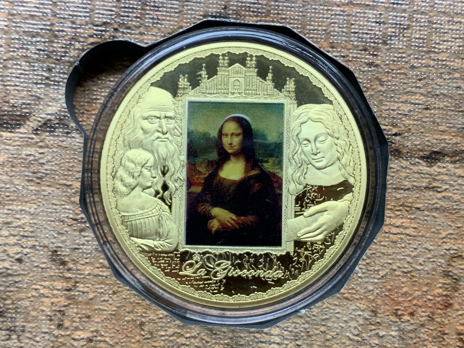 Medaillen - 24k vergoldet - Koloriert - limt. Edition - Set - Leonardo da Vinci2