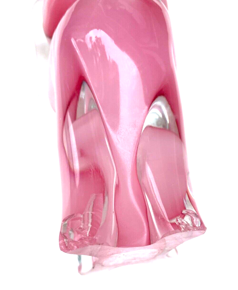 Midcentury Murano Glas Elefant Glasfigur H 24,5 cm groß pretty in pink 70erJ7