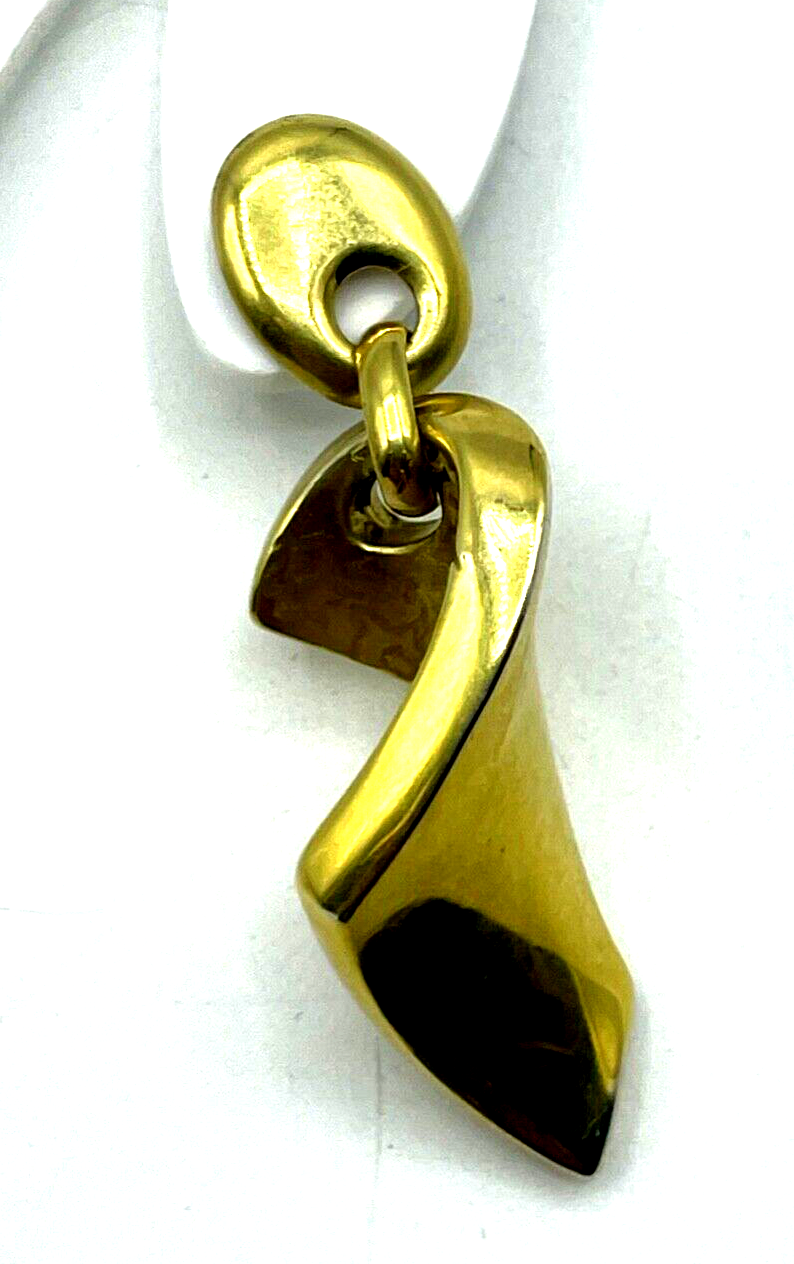 375 Gold 9 K Ohrringe Design Ohrhänger stattlich Juwelier L 44 B 12 mm gepflegt5
