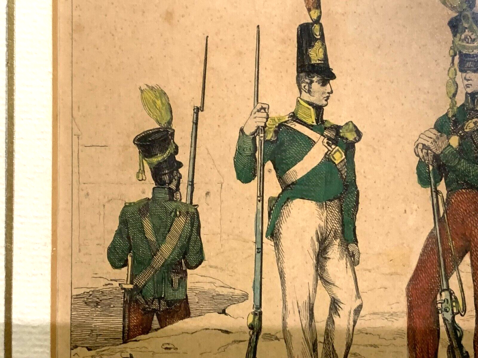 Lacauchie - Stahlstich koloriert - Historische Uniform - Portugiesische Truppen3
