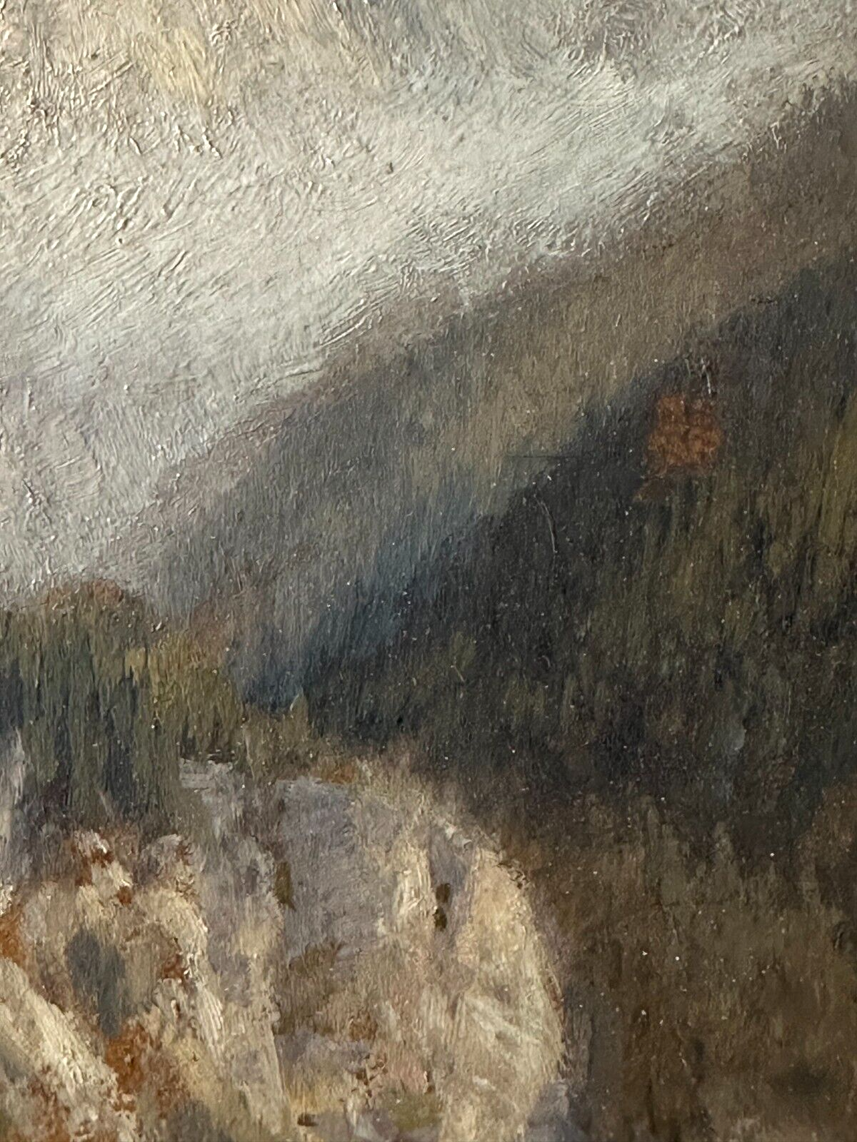 Anton Jahn 1869-? - Öl auf Karton - Gebirgs- Berglandschaft - gerahmt & signiert4