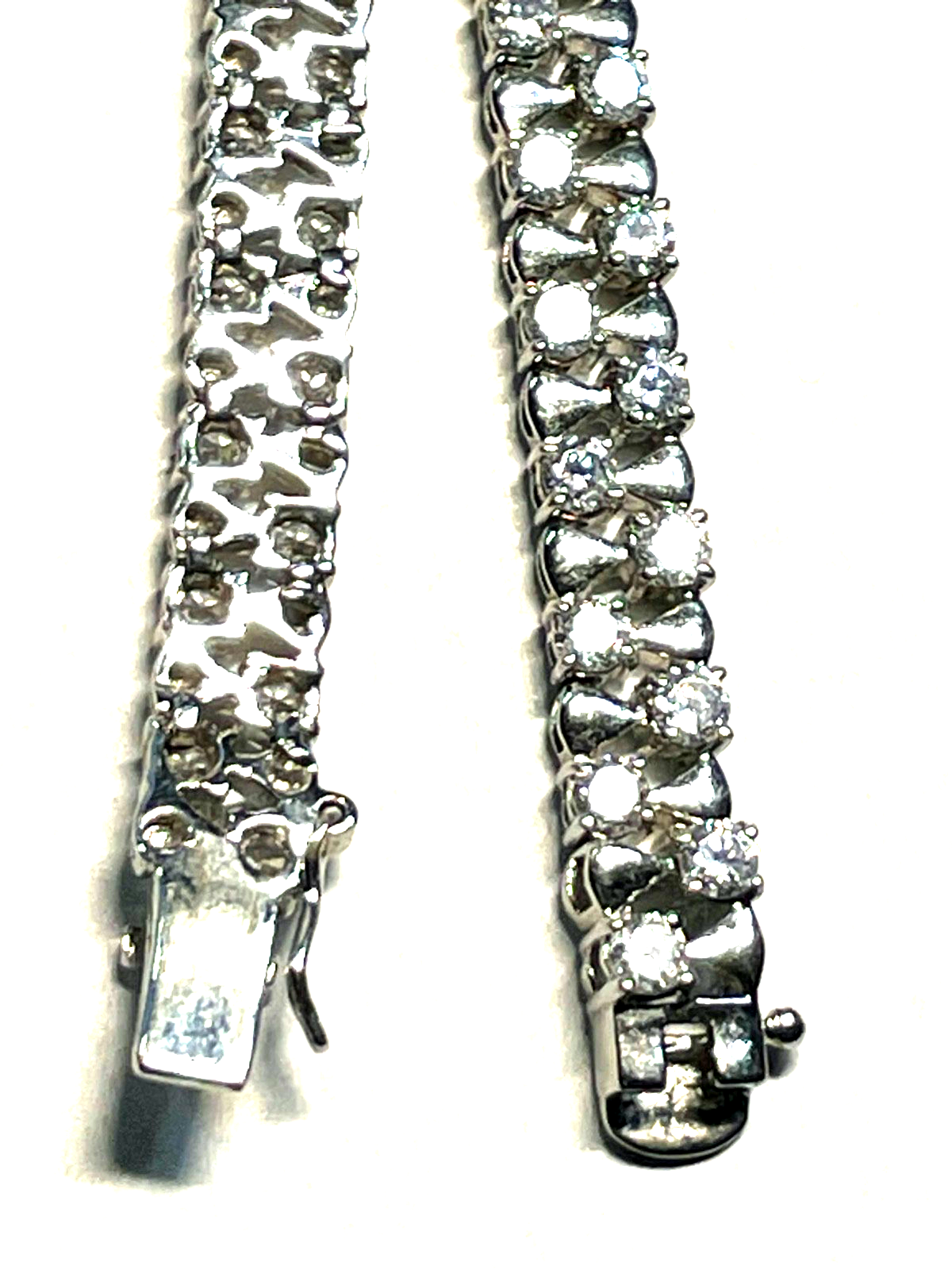 Tennisarmband neuw. 925 Sterling Silber Armband 68 Zirkonia L 22 cm B 7 mm T3 mm6