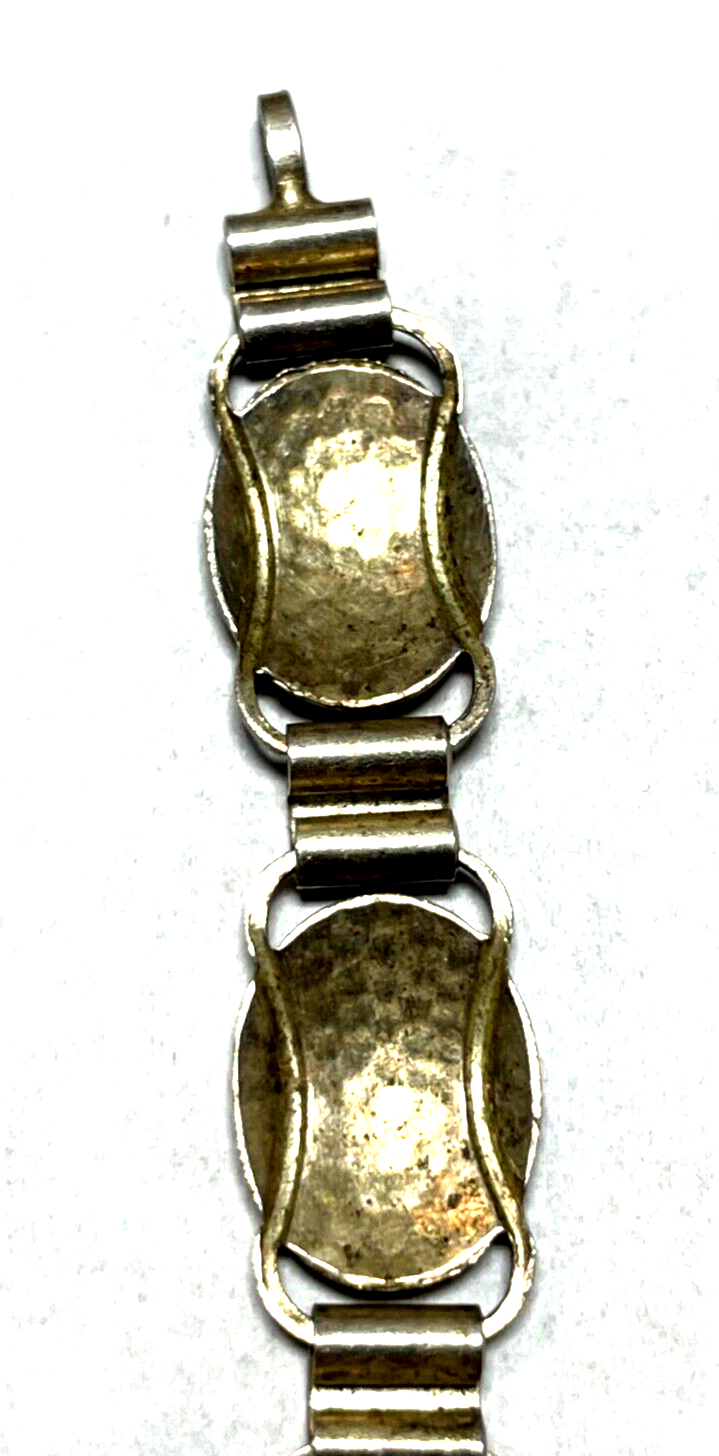 Vintage 50er J 800 Silber Hammerschlag Armband Handarbeit gehämmert midcentury6