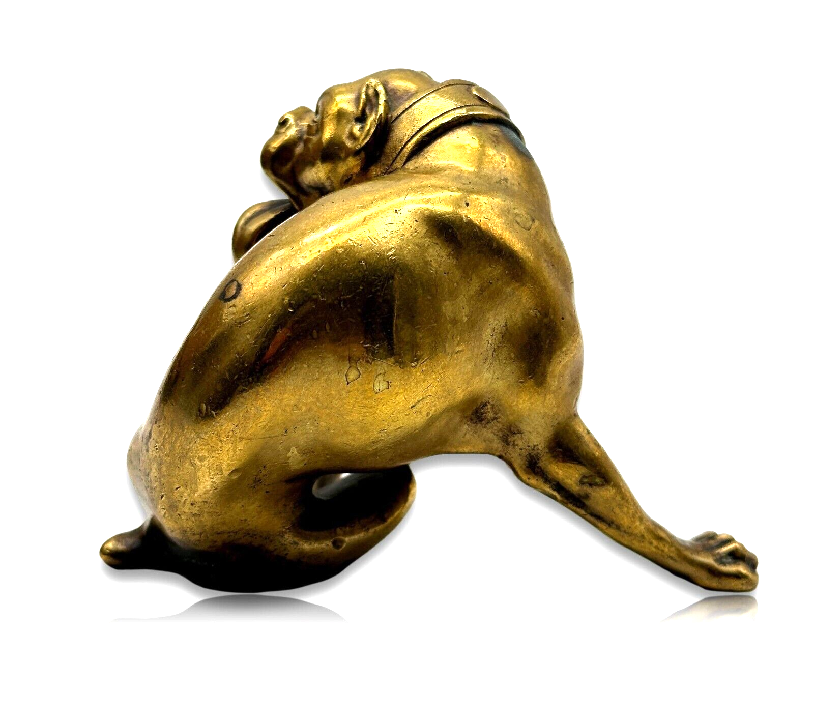 Skulptur - Messing/Bronze - Hund sitzend - Miniatur - Rar Selten 17. Jahrhundert3