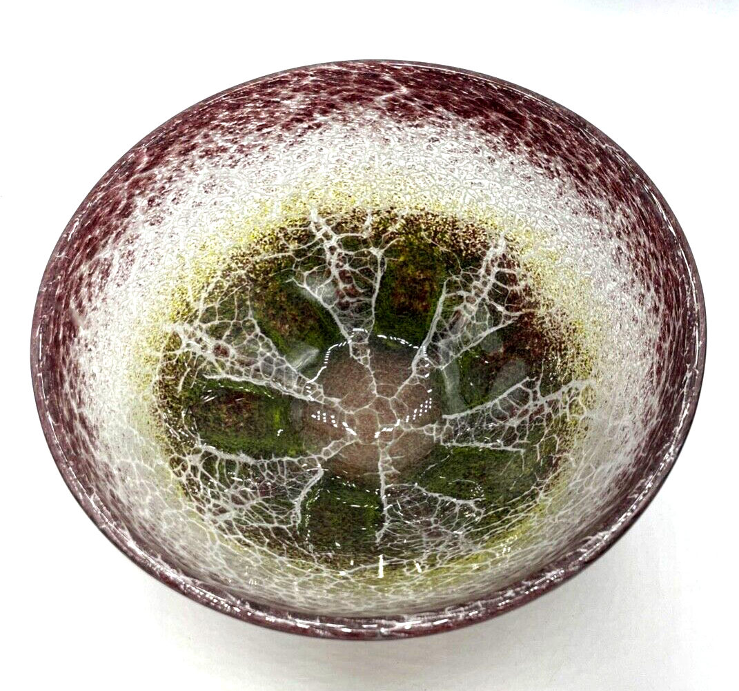 Antik IKORA Glas WMF Schale ungewöhnliche Form 1A Zustand Ø 25 cm H 12,5 cm0