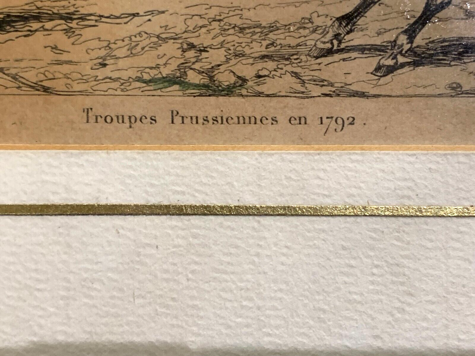 Lacauchie - Stahlstich koloriert - preußische Truppen der königl. Garde 17928