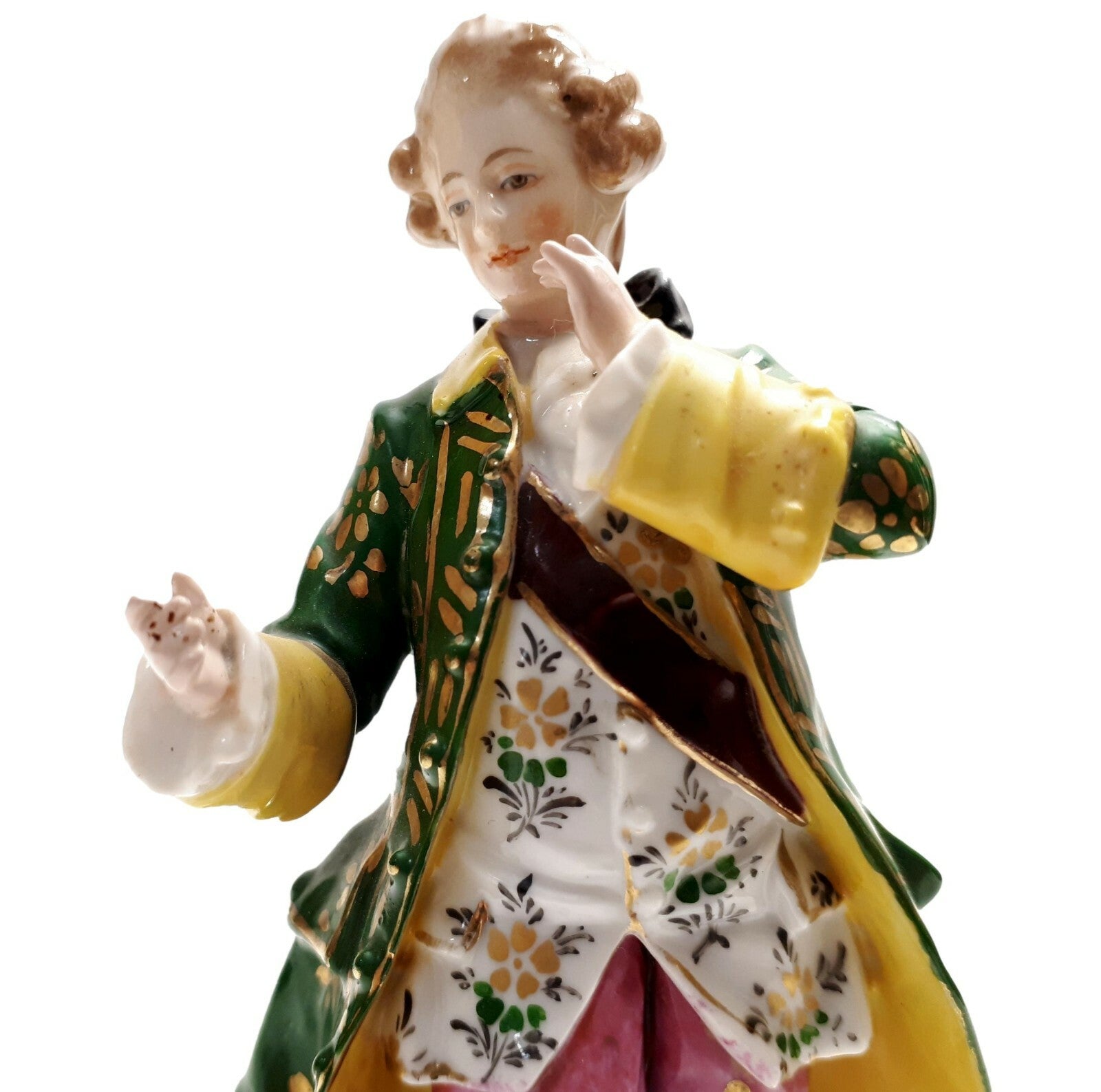 Sitzendorf Porzellan Figur um 1900 - Porzellanfigur ¨Kavalier¨ - polychrohm 5