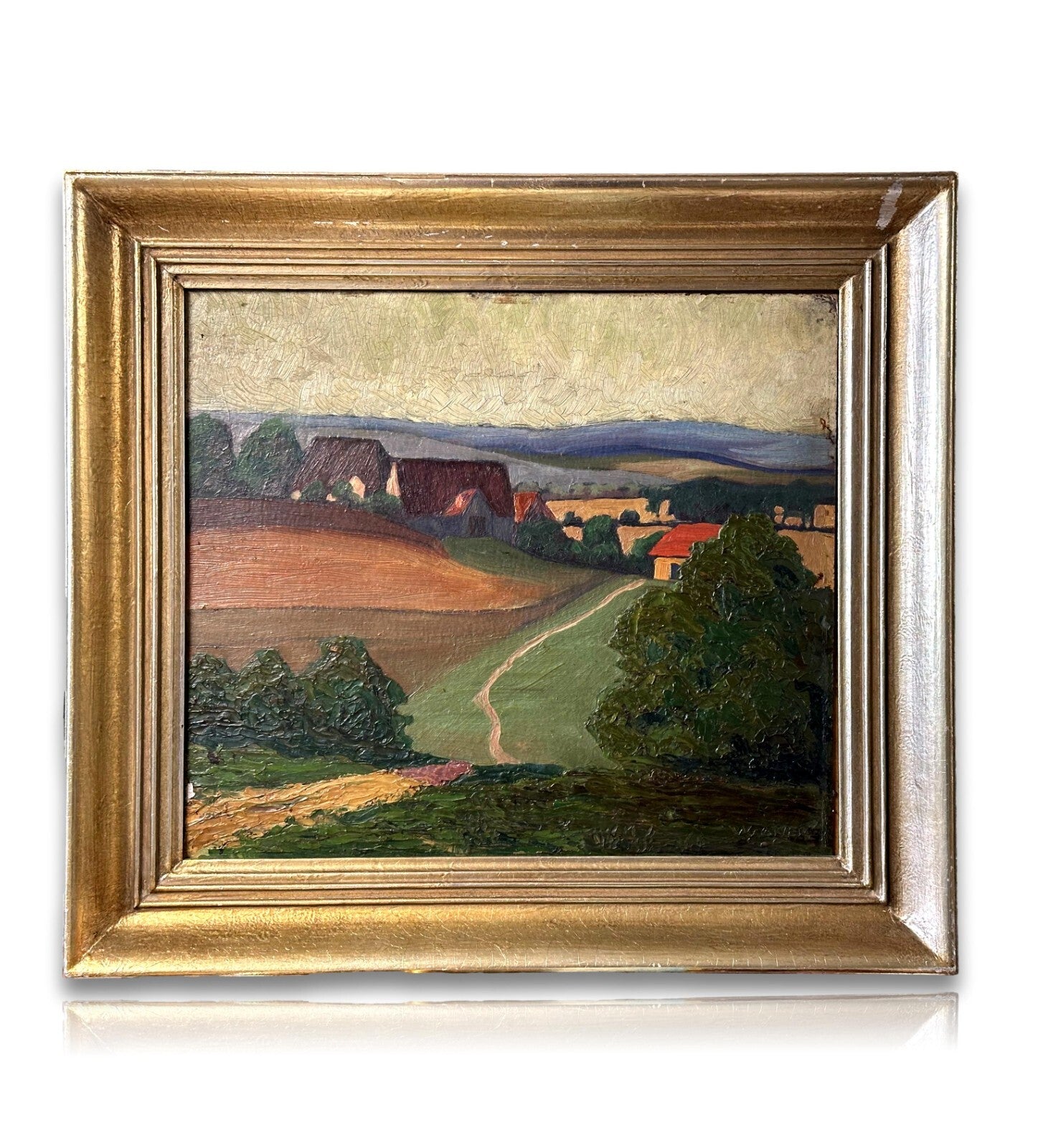 Reiner Wagner - Öl auf Platte - bayrisches Alpenvorland - signiert - gerahmt0