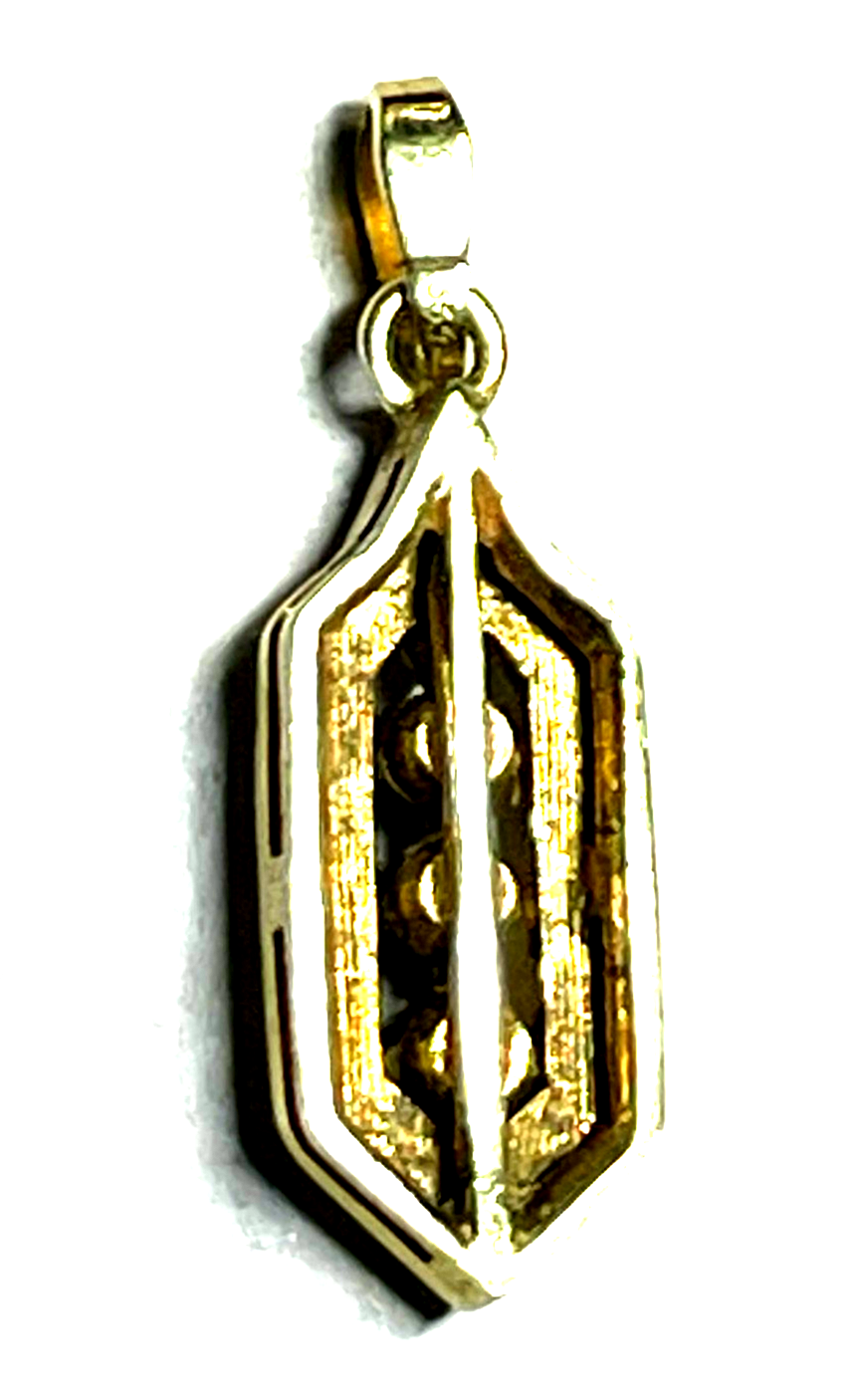 Eleganter solider 333 Gold 8 K Gold Anhänger 3 Saphire Juwelier sehr gepflegt4