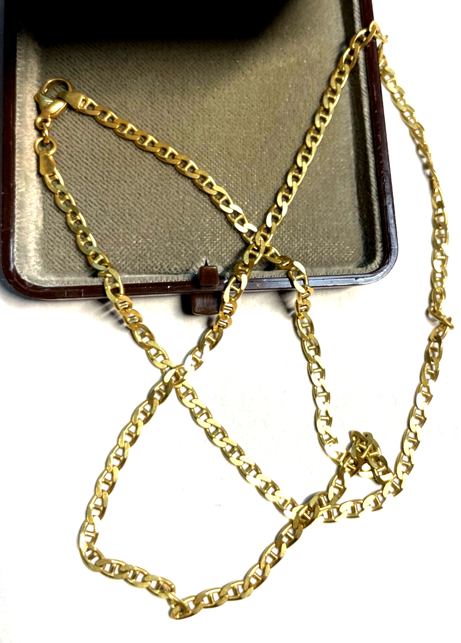 750 Gold 18 K Halskette Rundpanzer Kette Juwelier L 51 cm B 3 mm unisex gepflegt1