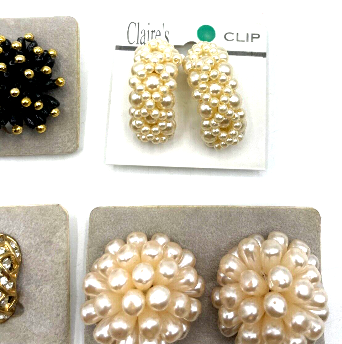 6 Paar ungetragen Ohrclips Clips vintage groß Statement Modeschmuck zeitlos chic3