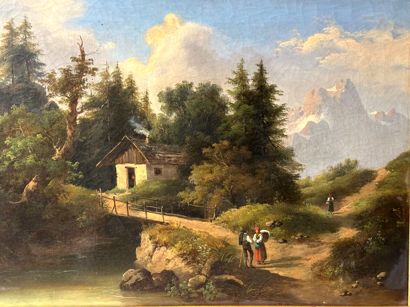 Öl auf Leinwand - Eduard Böhm 1830-1890 Österreich - Landschaftsgemälde um 18601