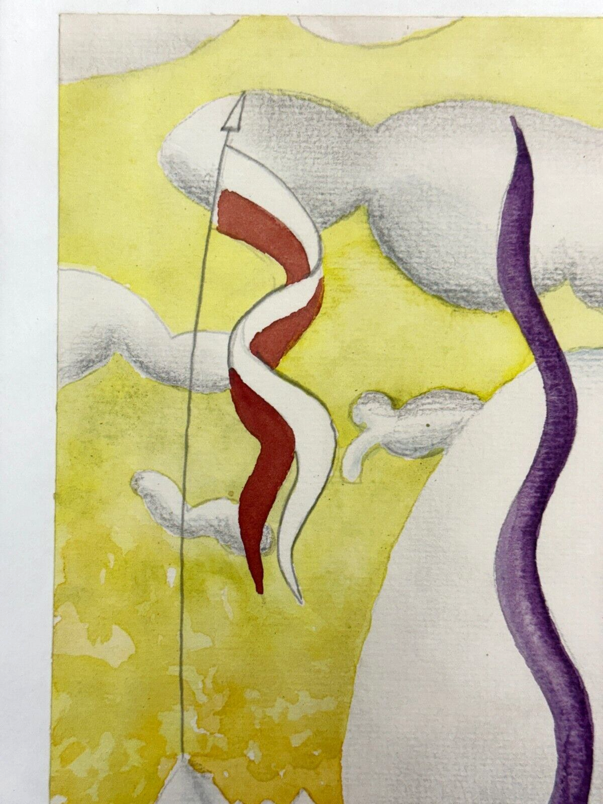 Kurt Gminder - Mixed Media Acylfarben Bleistift - Untitled - grahmt signiert2