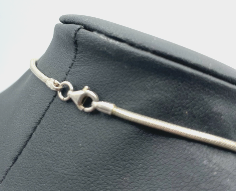 925 Silber Kette Schlangenkette 42 cm mit Kreuz Anhänger Cognac o. Citrin farbig2