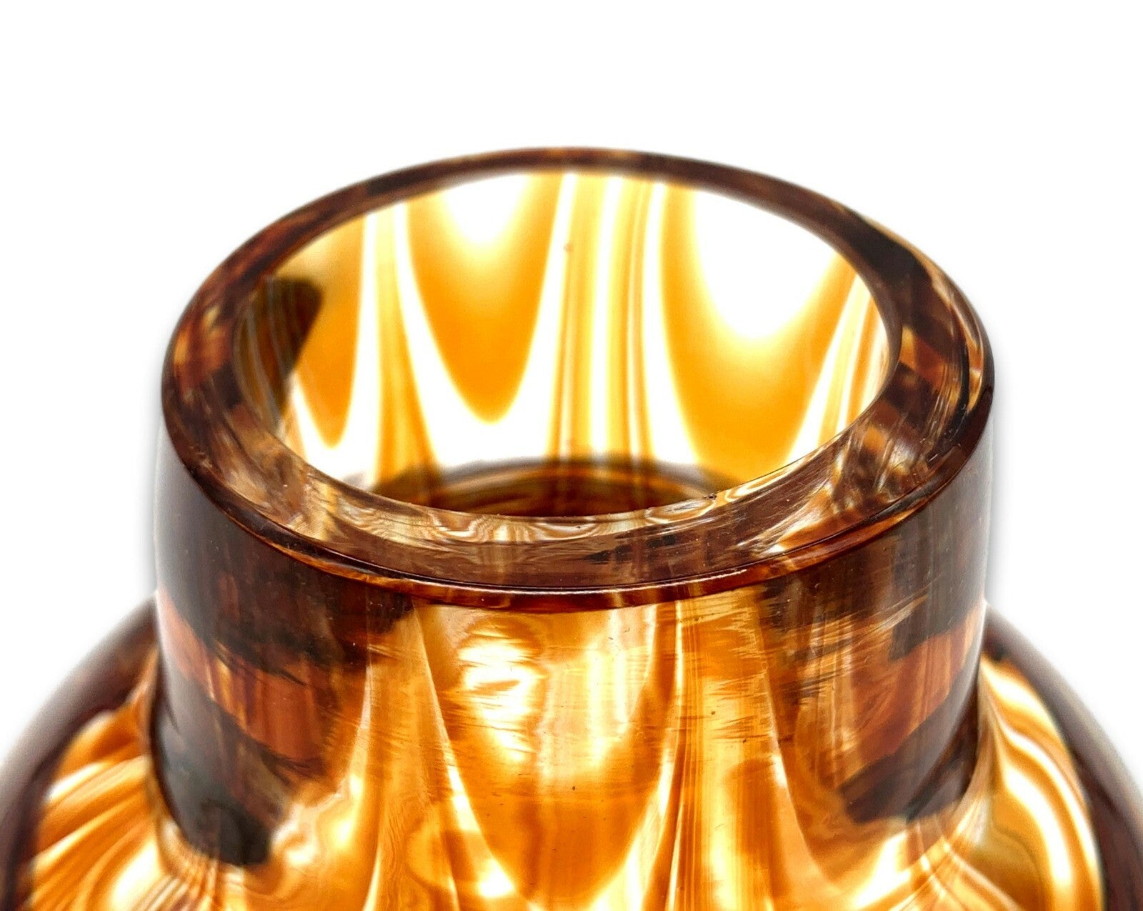 Murano Gino Cendese Vetri - Golden Fenicio - Amber - Karaffe mit Stopfen 3