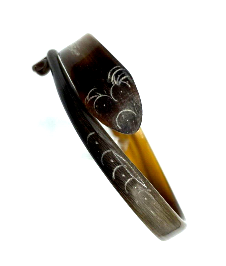 Antik Horn Armreif Schlange Handarbeit unisex sehr gepflegt um 1900-19209