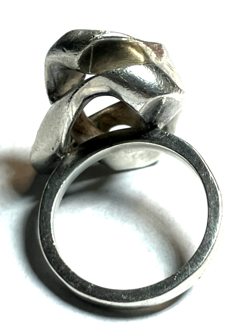 Massiver 925 Silber Ring Panzerkette Glied Unikat Silberschmied unisex RG 545