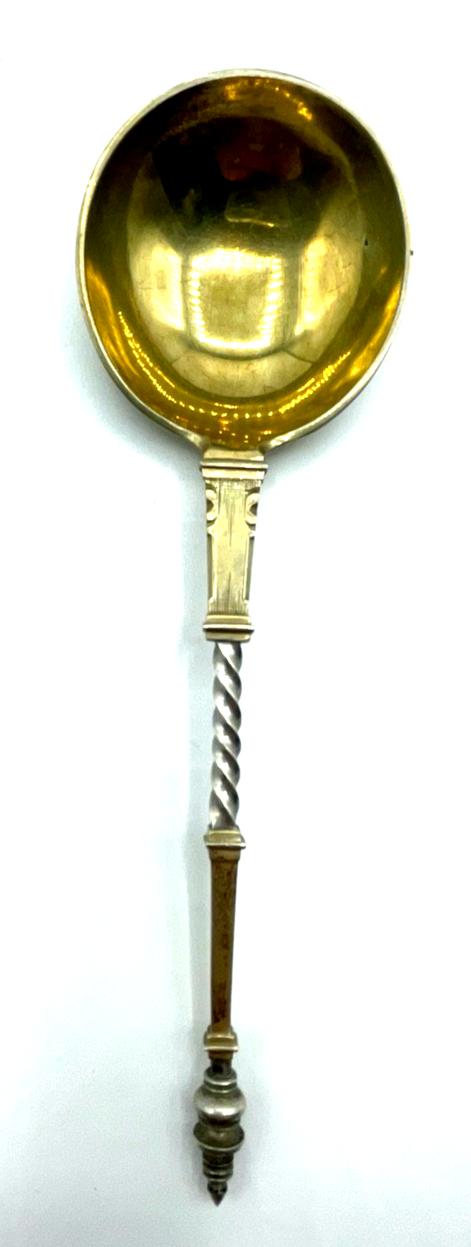 Antik großer 800 Silber G. Schwartzkopf Löffel Kaviarlöffel Historismus L 17,8cm0
