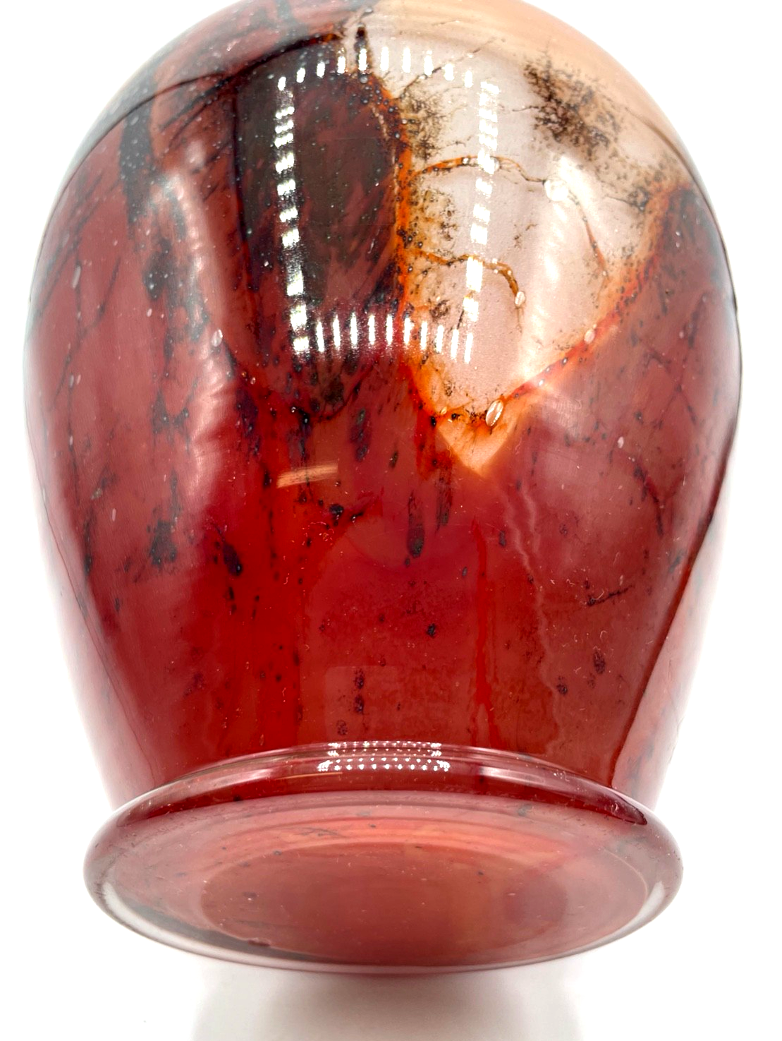 Antik WMF IKORA Glas Wiedmann  1A Zustand intensiv rot Vase4