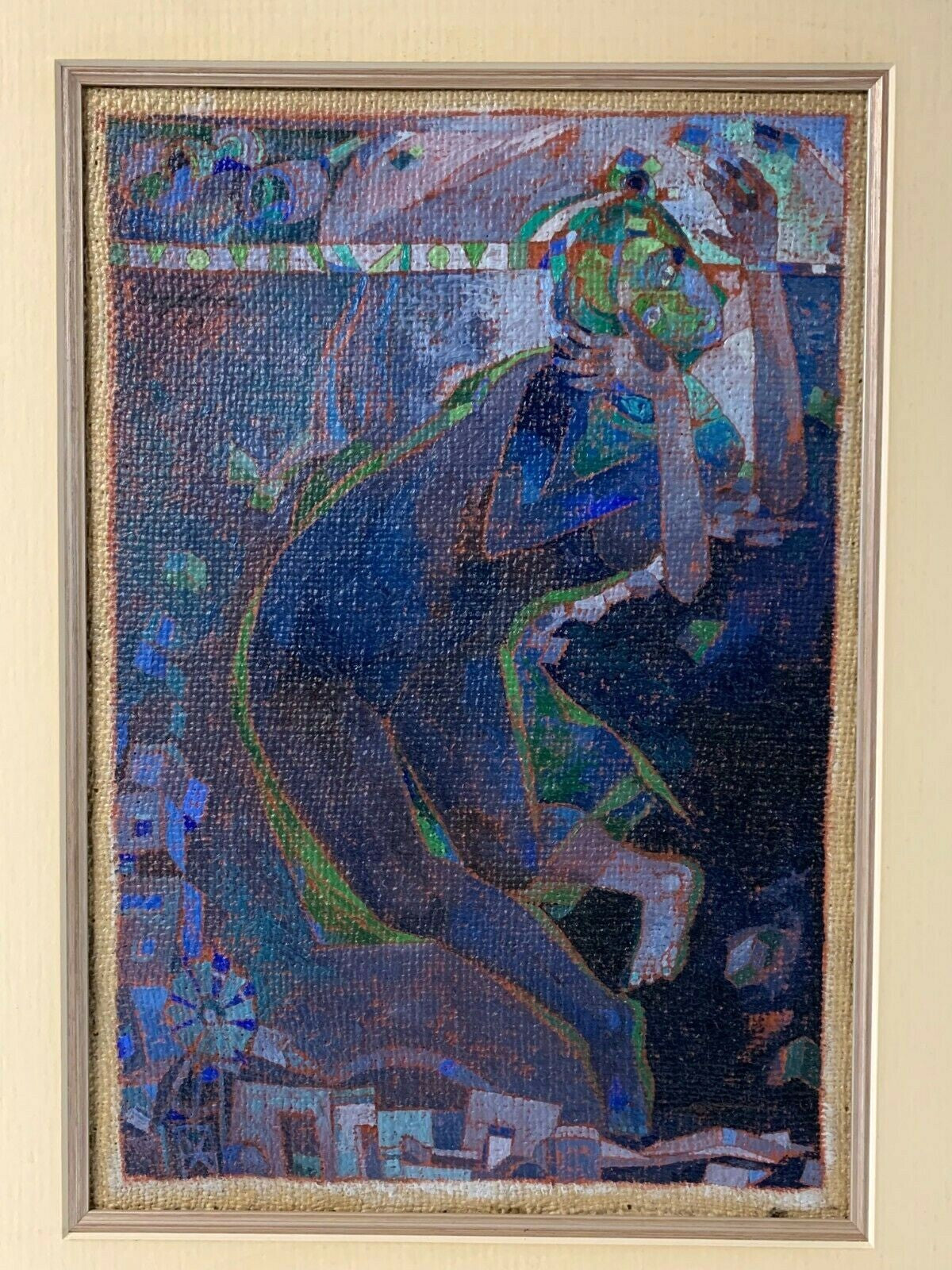 Jorge Ponce 1934-2012 - Öl auf Leinwand - gerahmt Passepartout - Expressionismus1