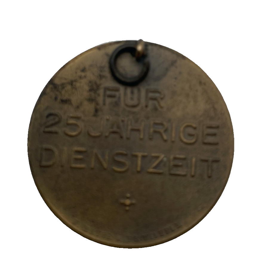 Württemberg Feuerwehr-Dienstehrenzeichen 25 J Bronzemedaille o. J. Ø 37 mm2