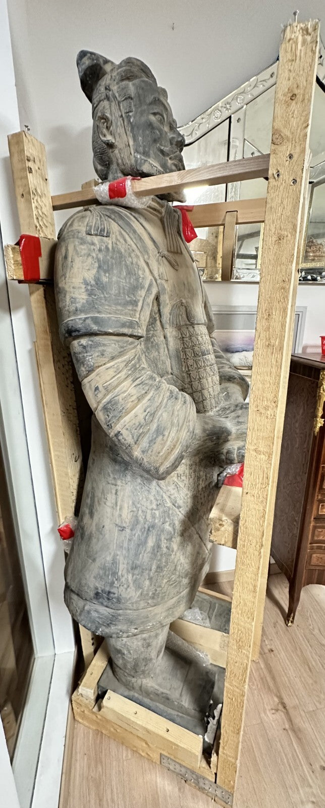 XL Chinesischer Krieger - Terrakotta Krieger  Gipsmodell - Figur Skulptur 200 cm1