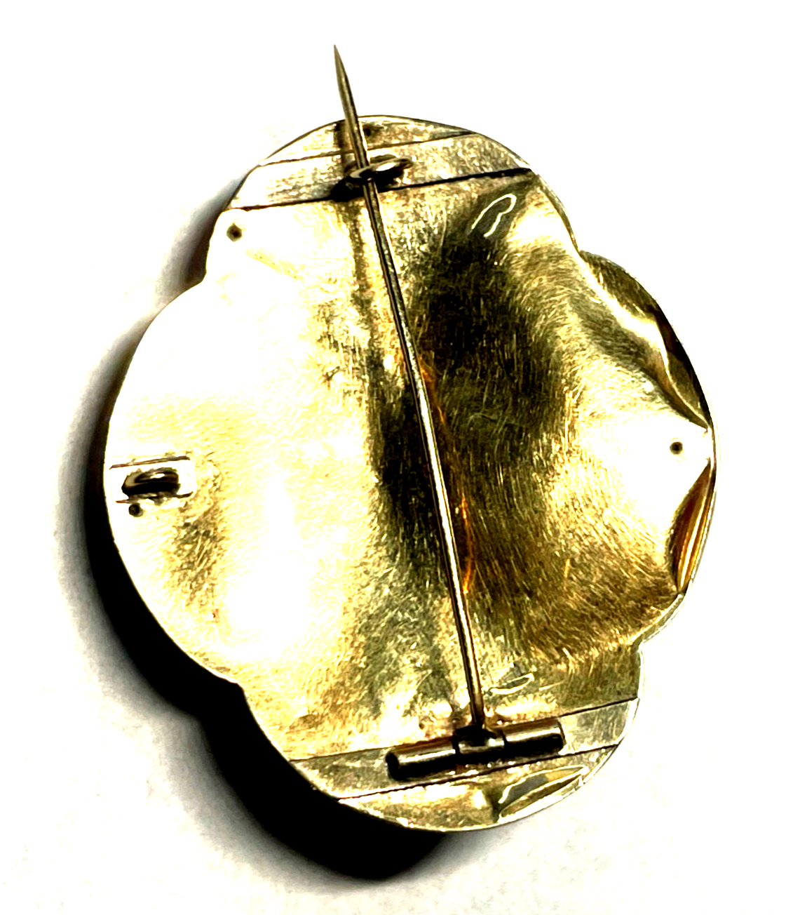 Antik Biedermeier große 8 K Gold 333 Brosche oder Anhänger hohl Echtgold geprüft7