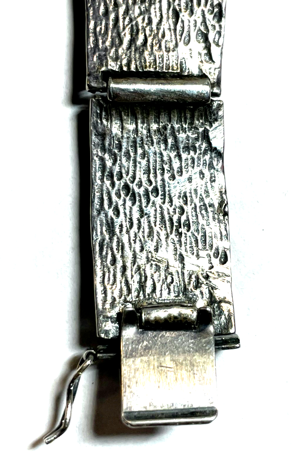 Vintage geschmiedetes 835 Teka Brutalist Armband unisex L 19 cm B 16 mm gepflegt8