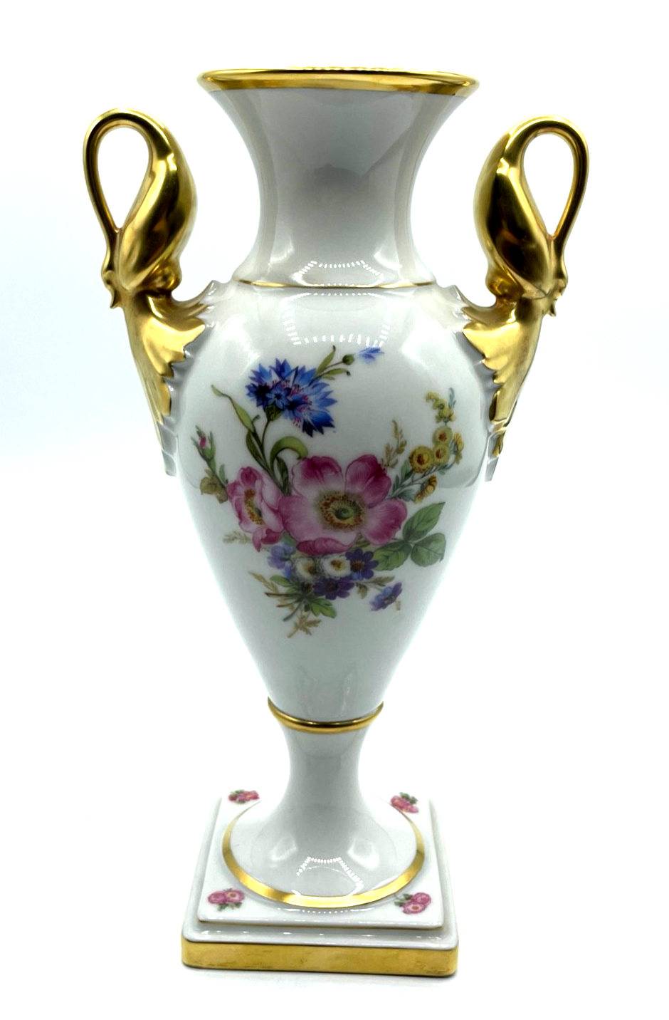 Alte Serie Amphoren Vase Alboth Kaiser Alka Kunst Sommerblumen H 23,5 cm gepfl.0