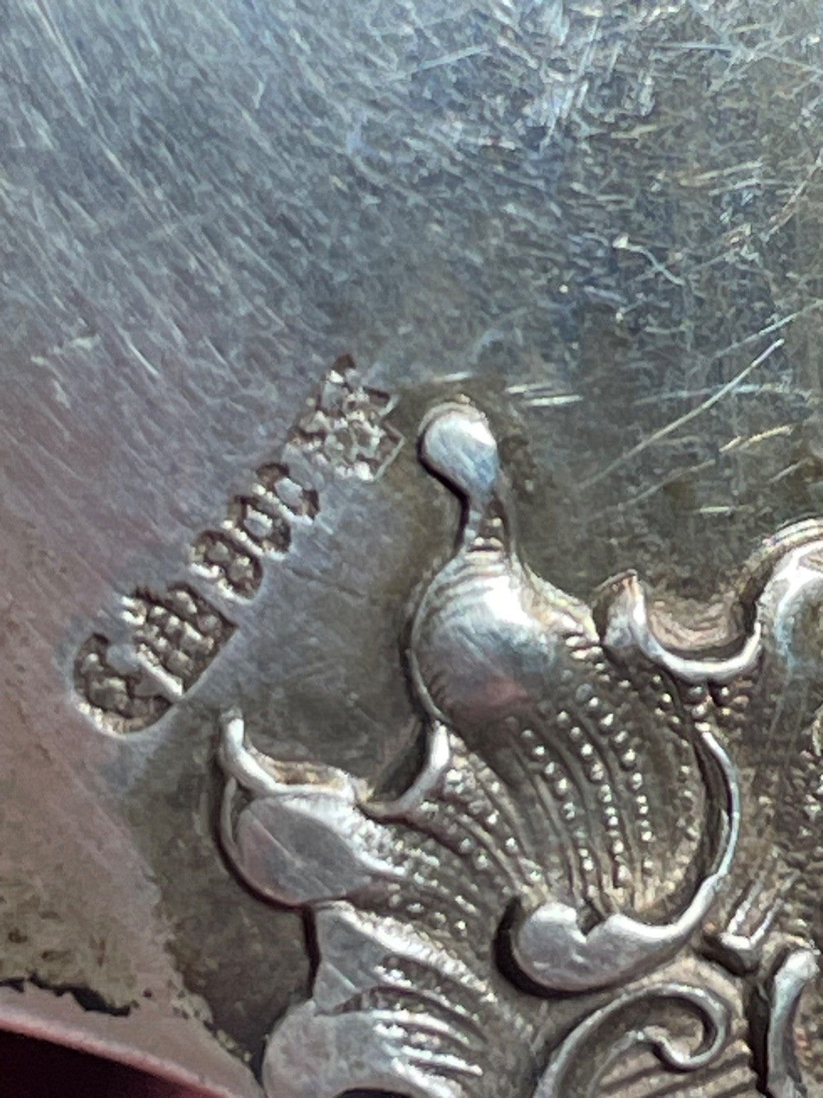Antik großer 800 Silber Schöpflöffel Vorleger Historismus L 21 cm style rocaille6